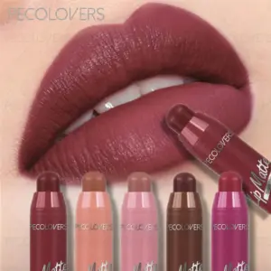 Matte Lipstick, Long-Lasting Lip Crayon, Hydrating, Moisturizing Lip Liner, Waterproof, Lip stain